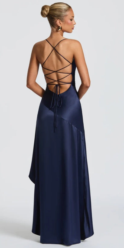 Sexy Asymmetrical Spaghetti Straps Prom Dresses